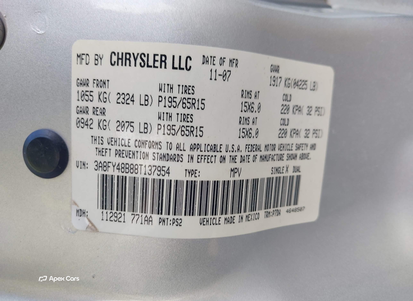 Chrysler PT Cruiser 2008