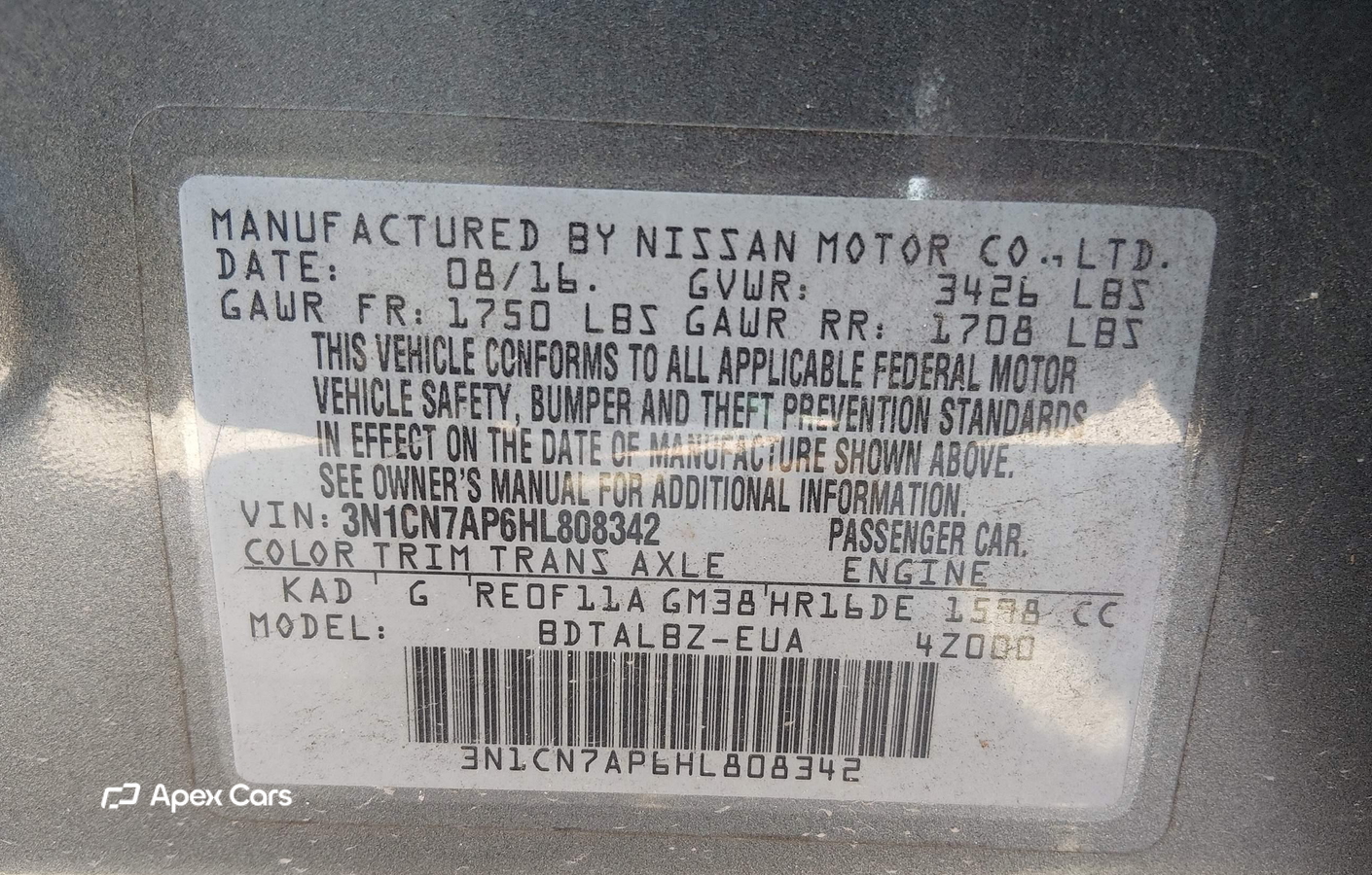 Nissan Versa 2017