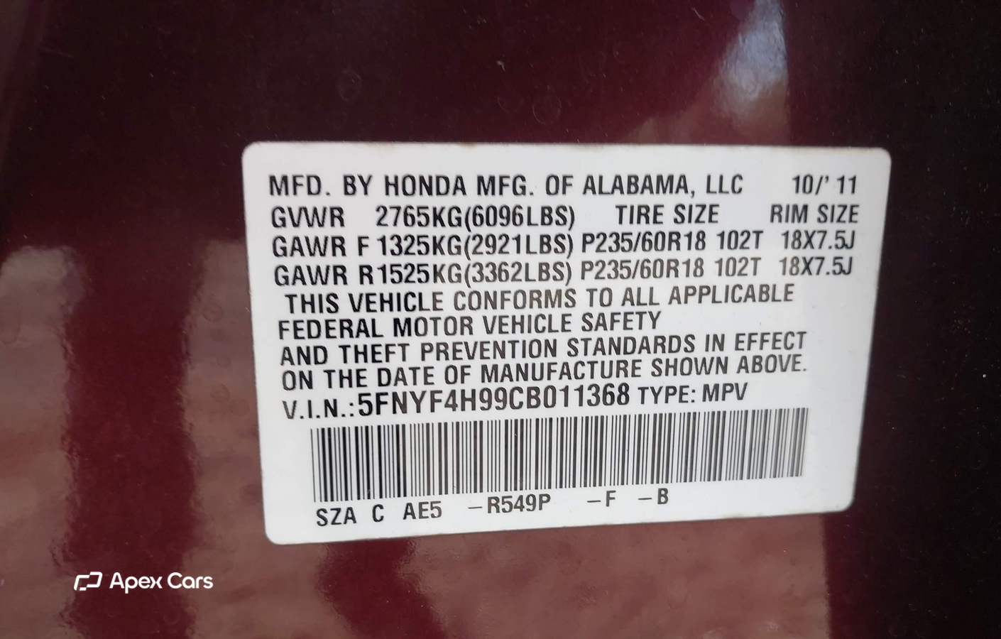 Honda Pilot 2012
