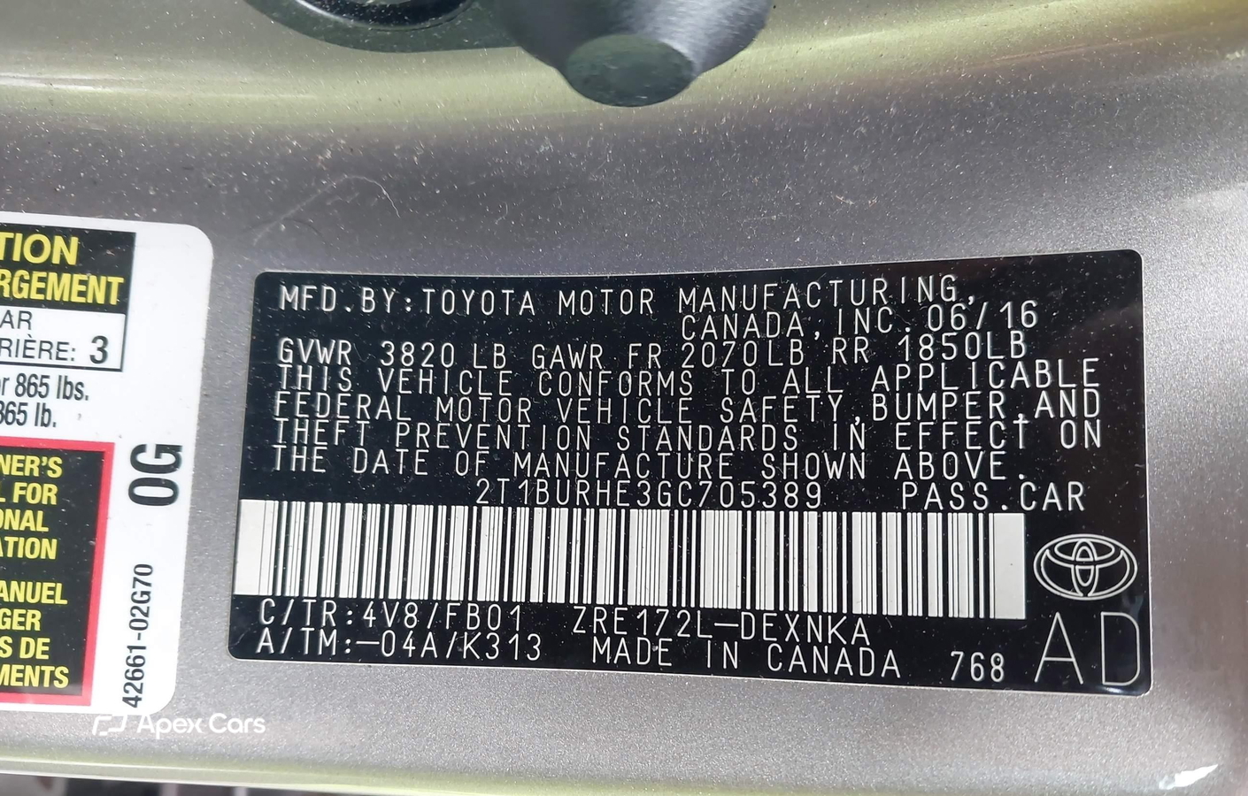 Toyota Corolla 2016