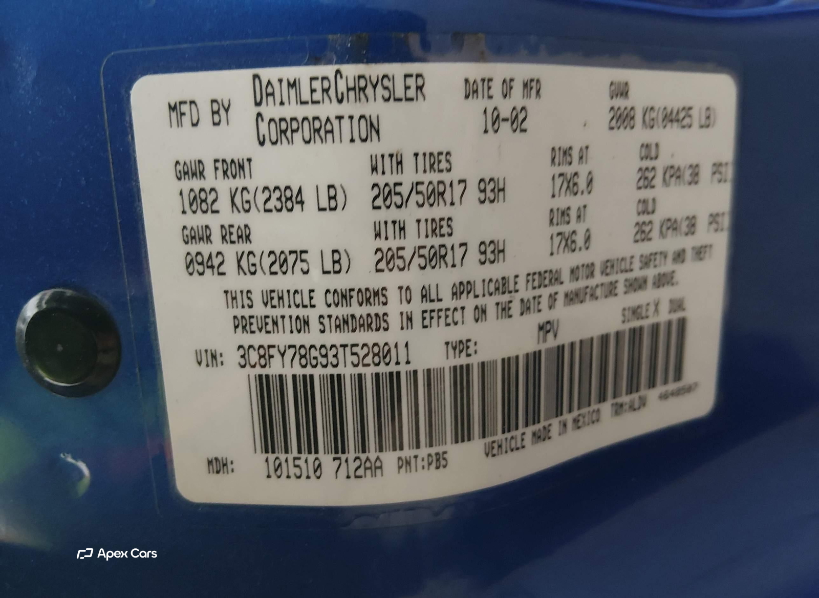 Chrysler PT Cruiser 2003