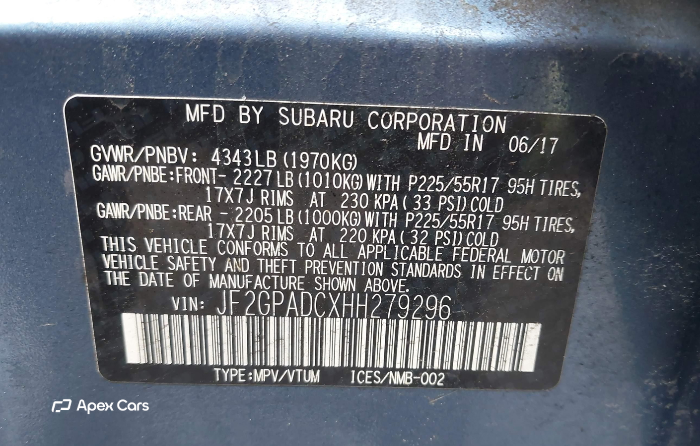 Subaru XV 2017