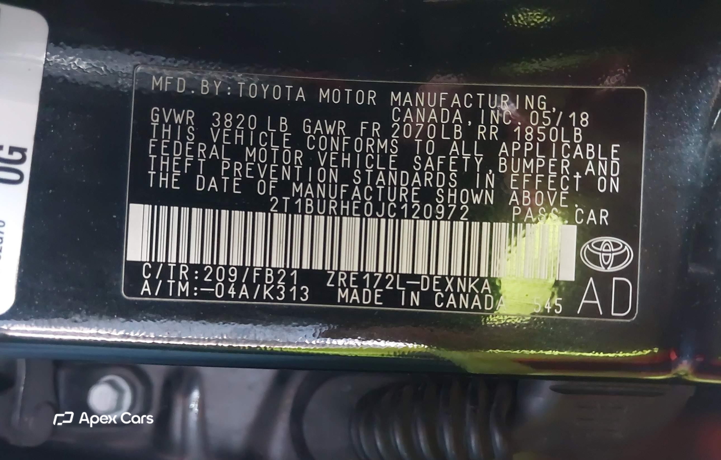 Toyota Corolla 2018