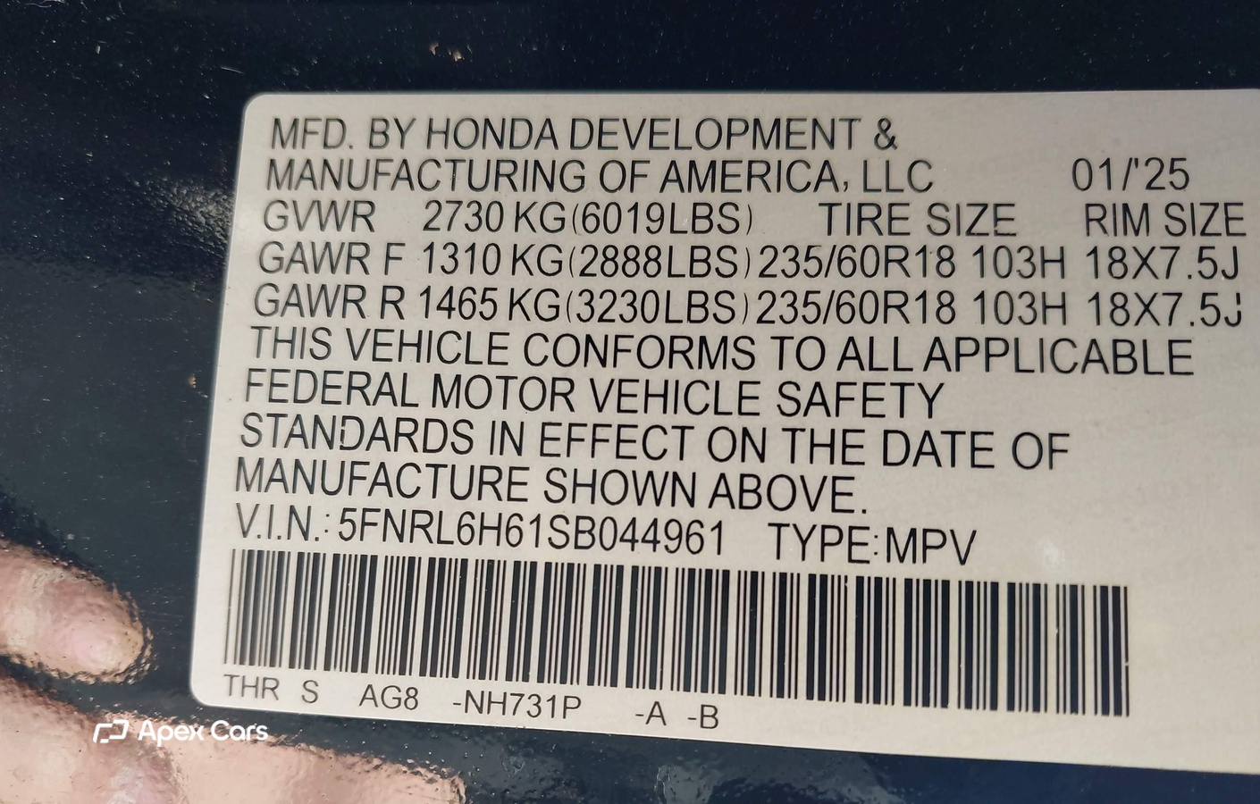 Honda Odyssey 2025