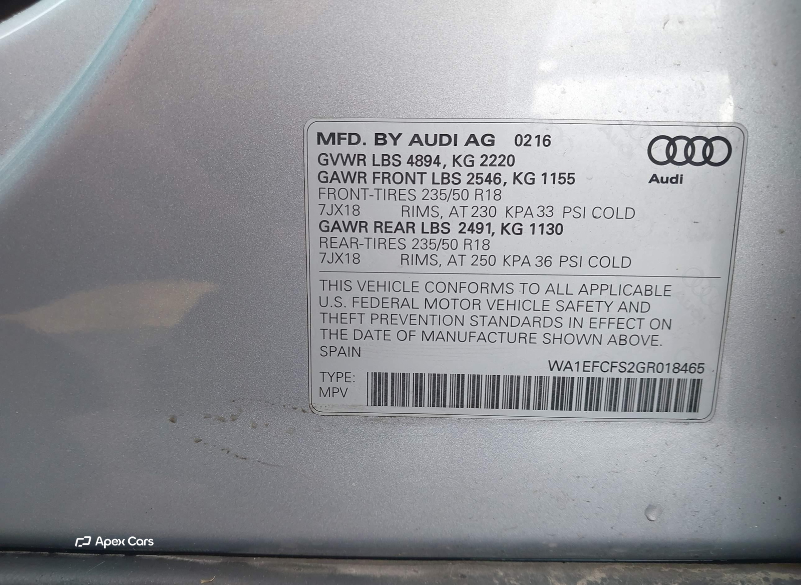 Audi Q3 2016