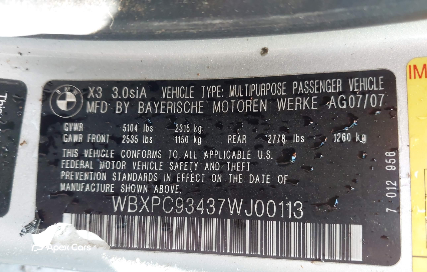 BMW X3 2007