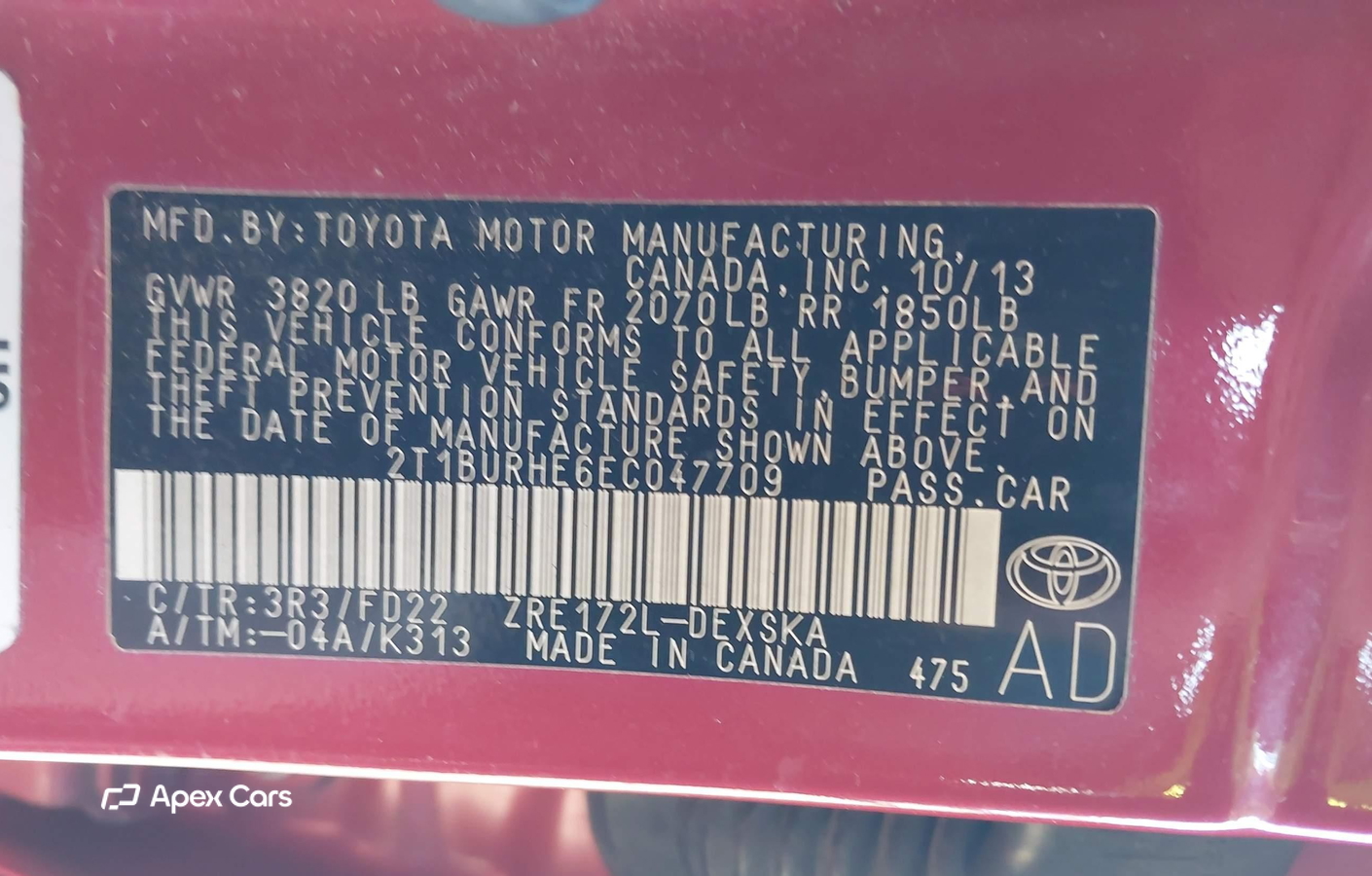 Toyota Corolla 2014