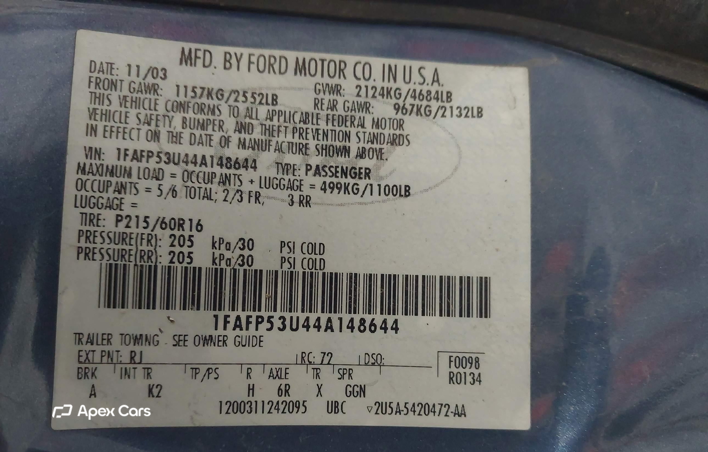 Ford Taurus 2004