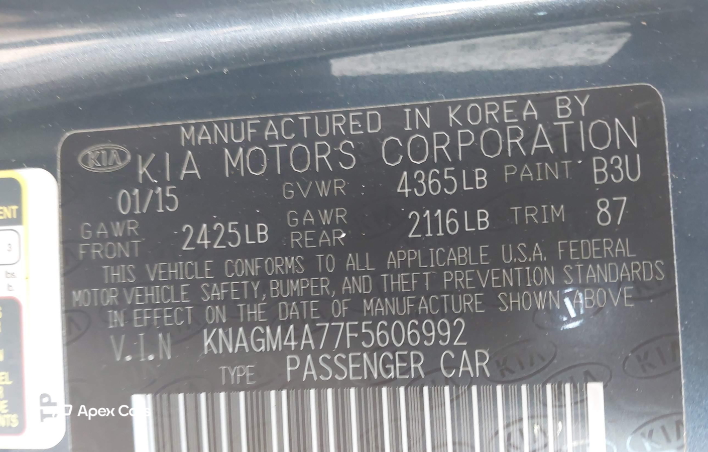 Kia Optima 2015