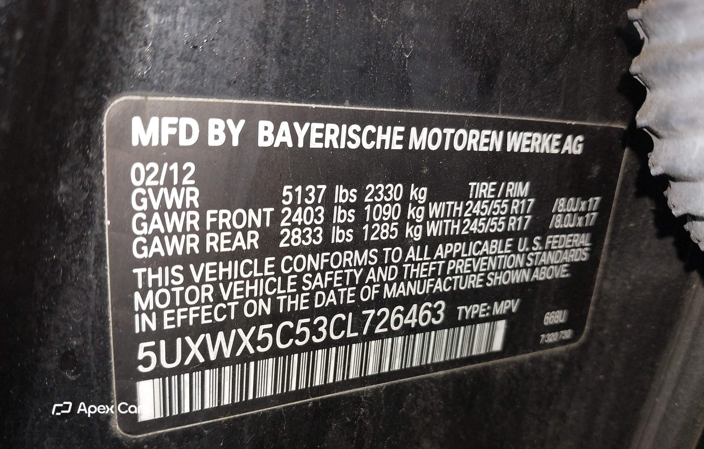 BMW X3 2012
