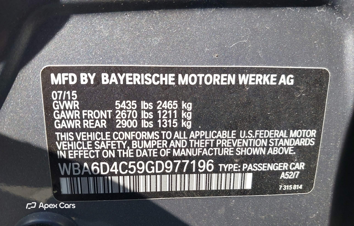 BMW Series 6 2016