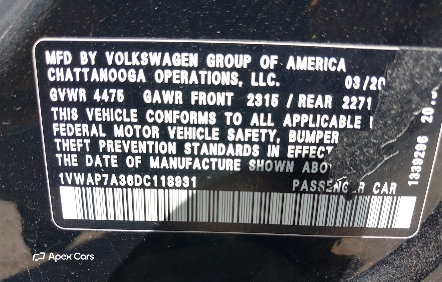 Volkswagen Passat 2013