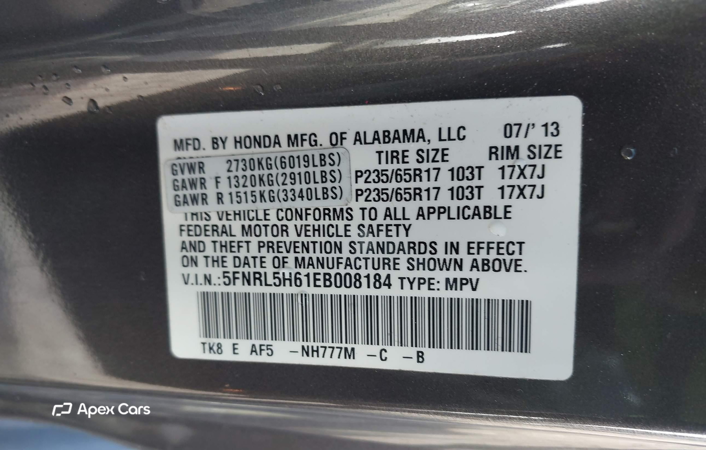 Honda Odyssey 2014