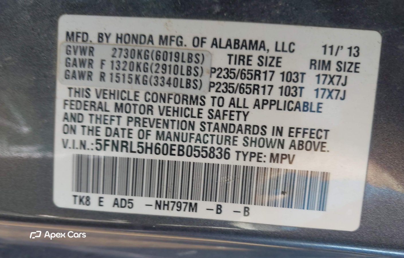 Honda Odyssey 2014