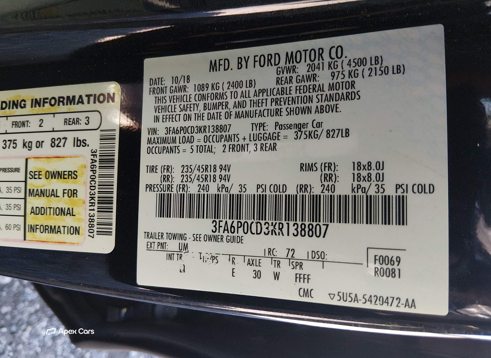 Ford Fusion 2019