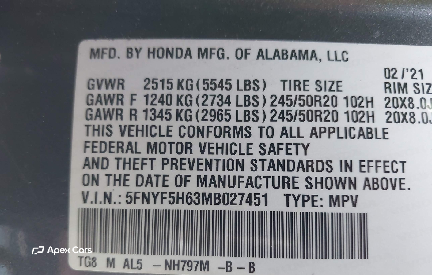Honda Pilot 2021
