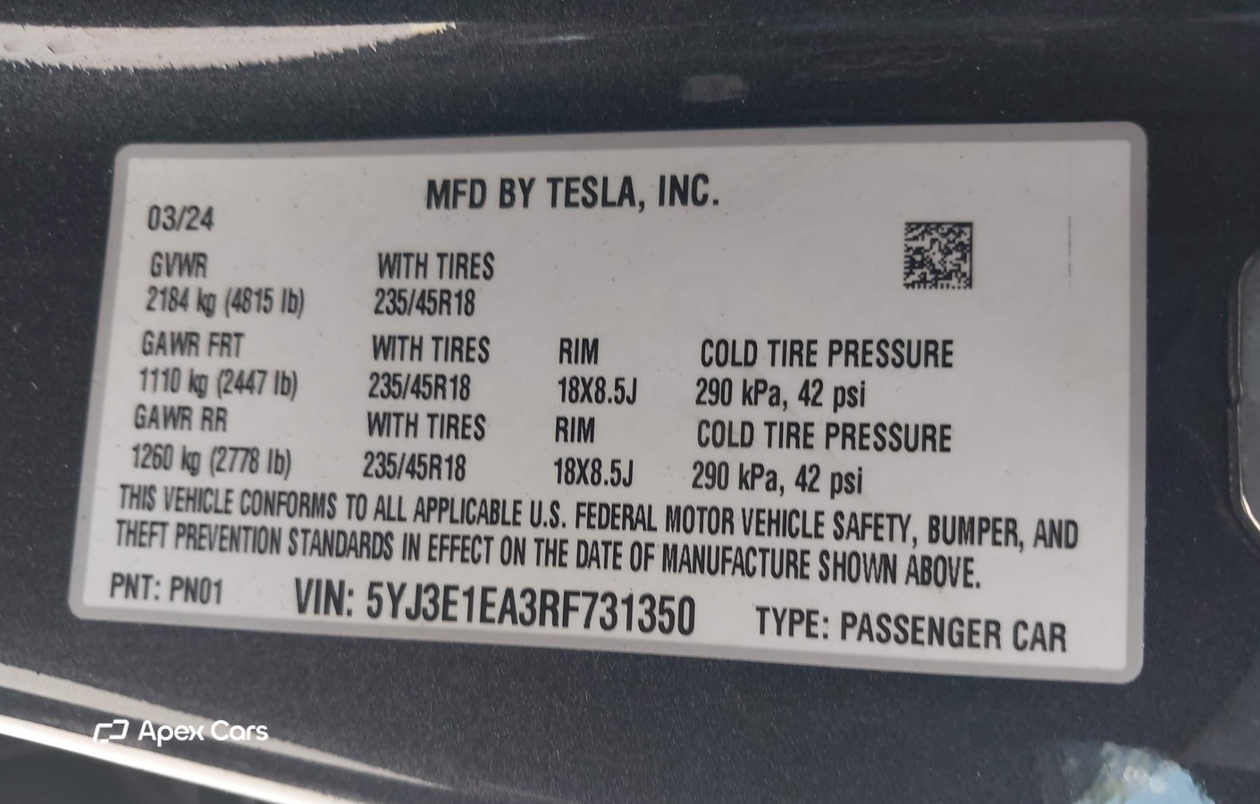 Tesla Model 3 2024