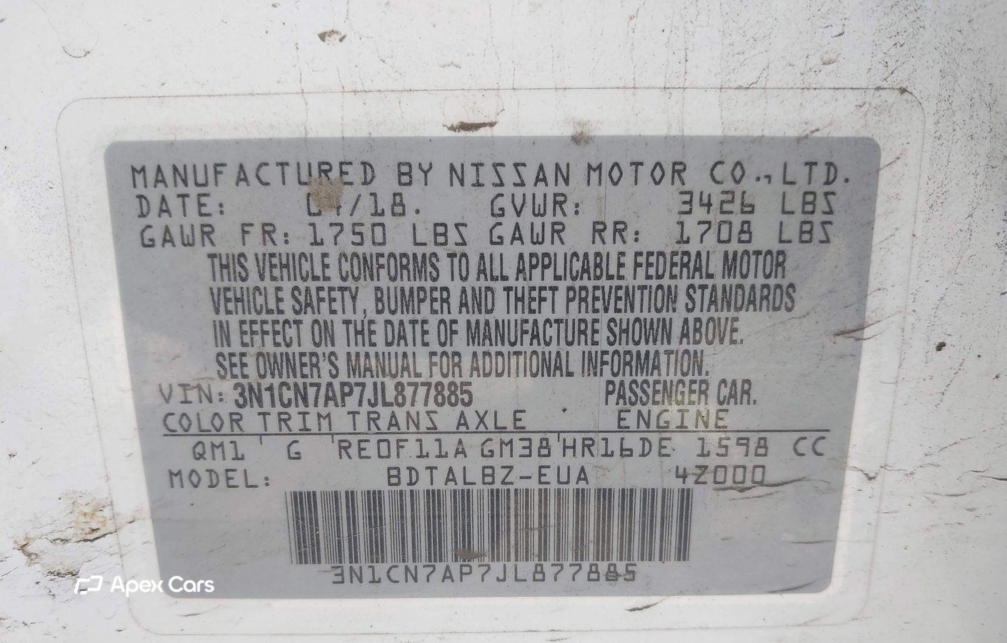 Nissan Versa 2018