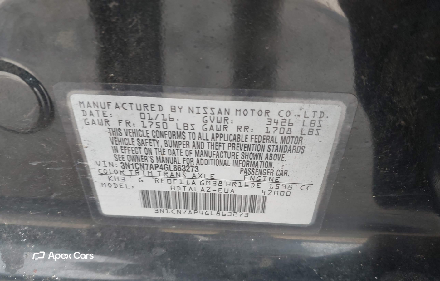 Nissan Versa 2016