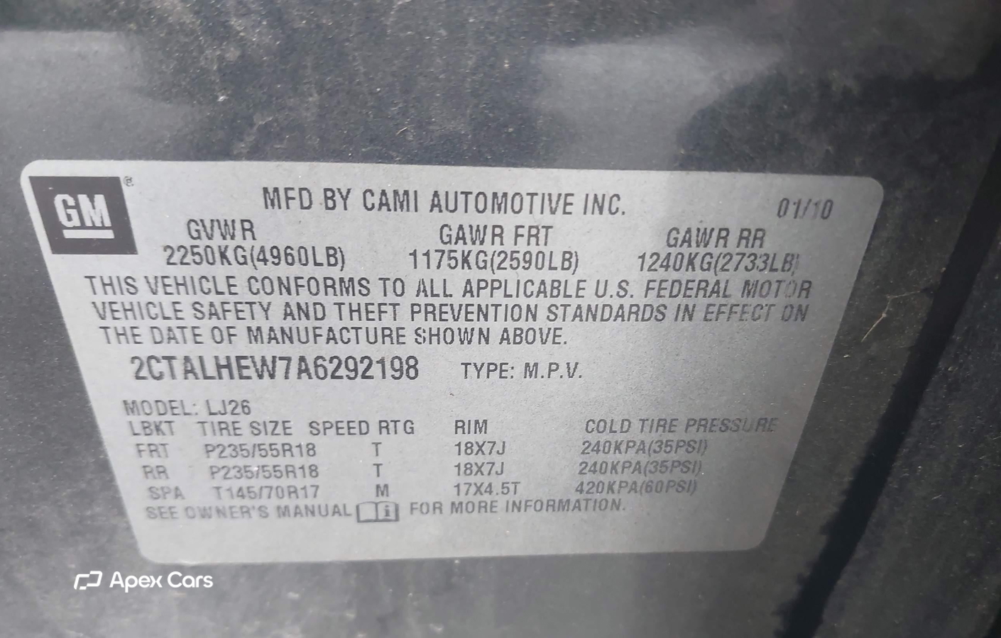 GMC Terrain 2010