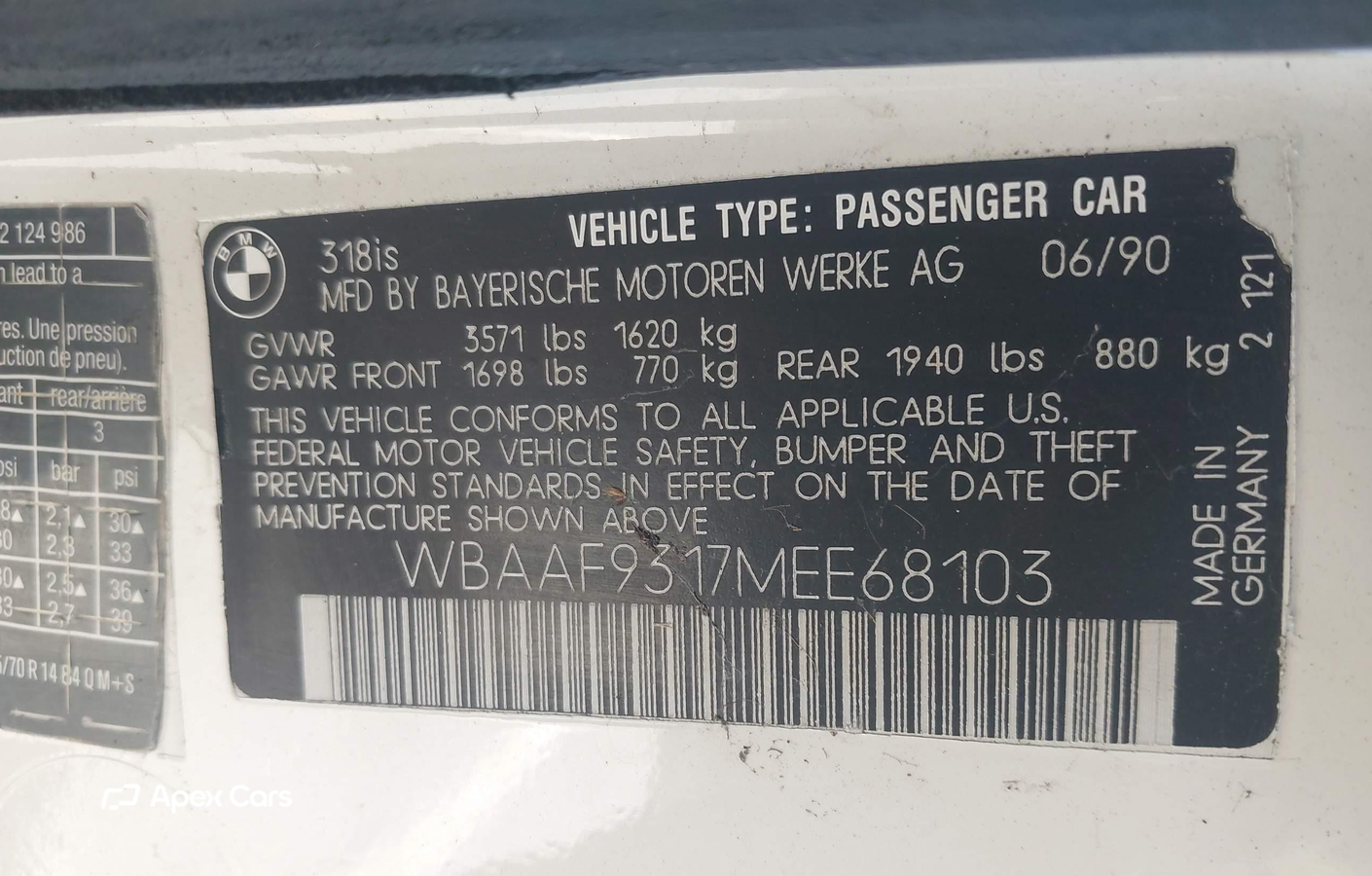 BMW Series 3 1991