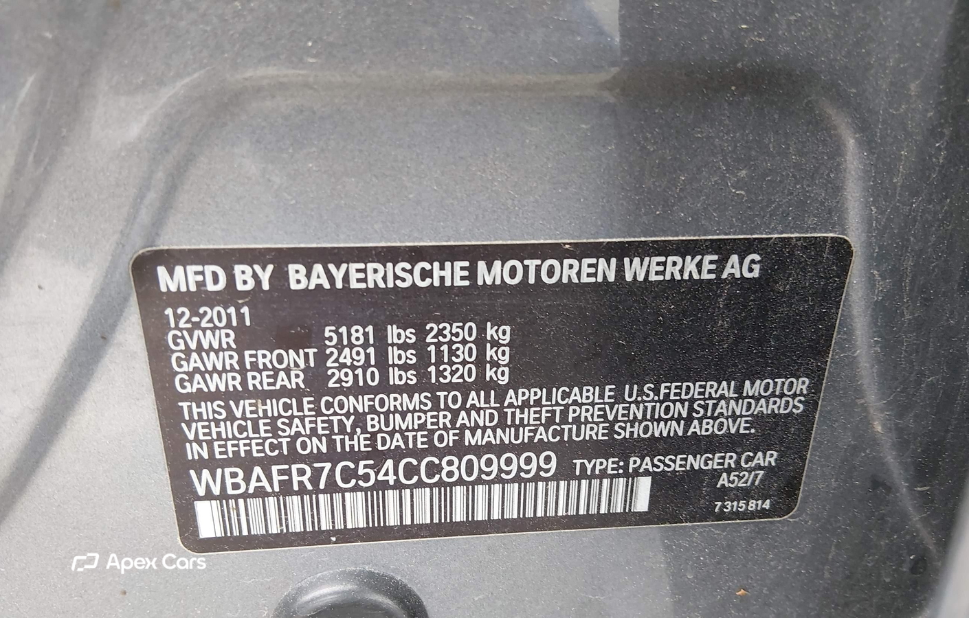BMW Series 5 2012