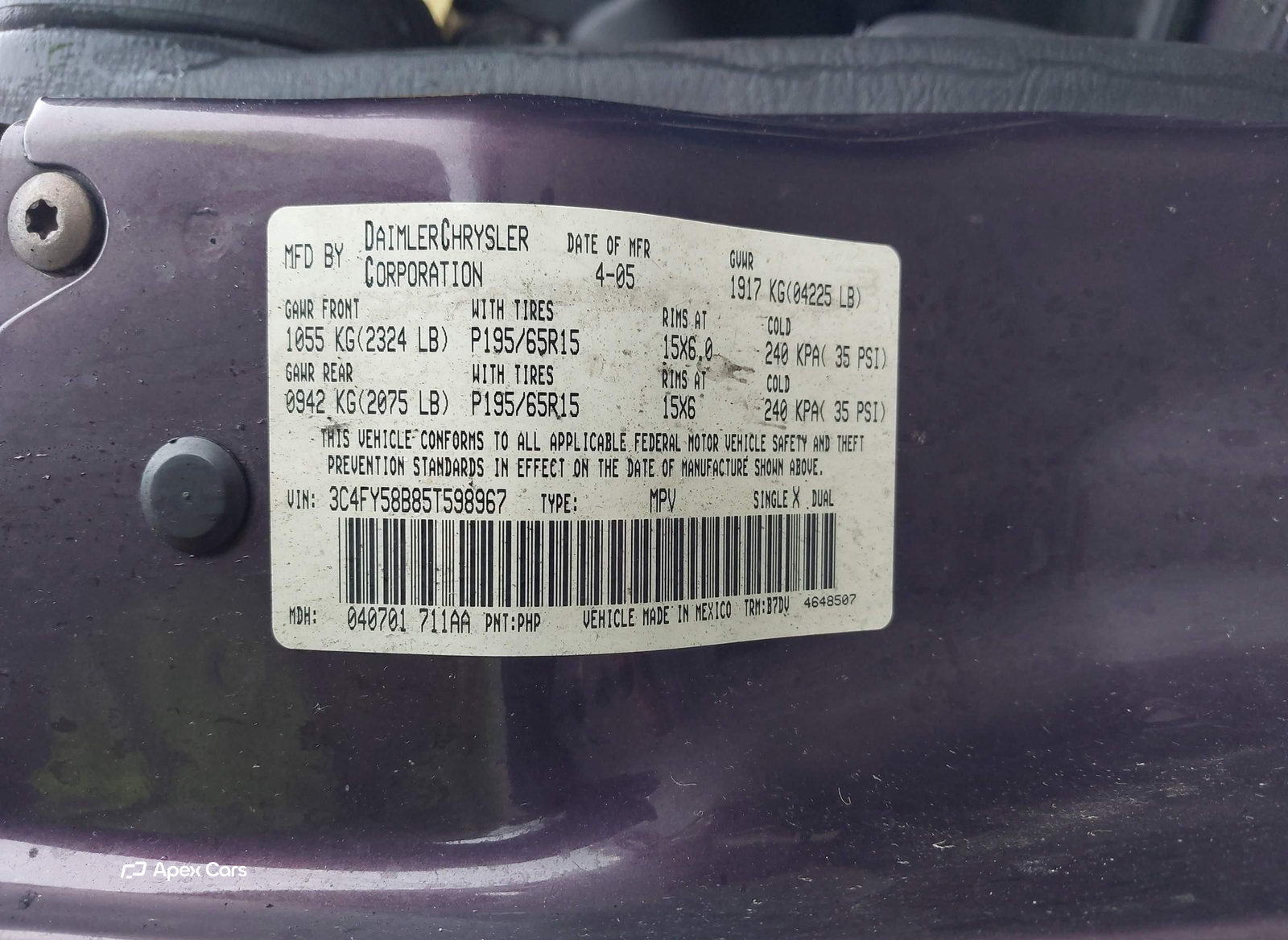 Chrysler PT Cruiser 2005