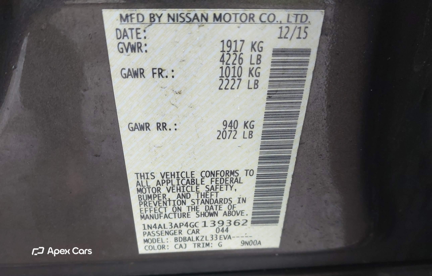 Nissan Altima 2016