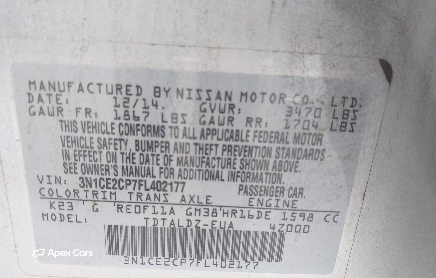 Nissan Versa 2015