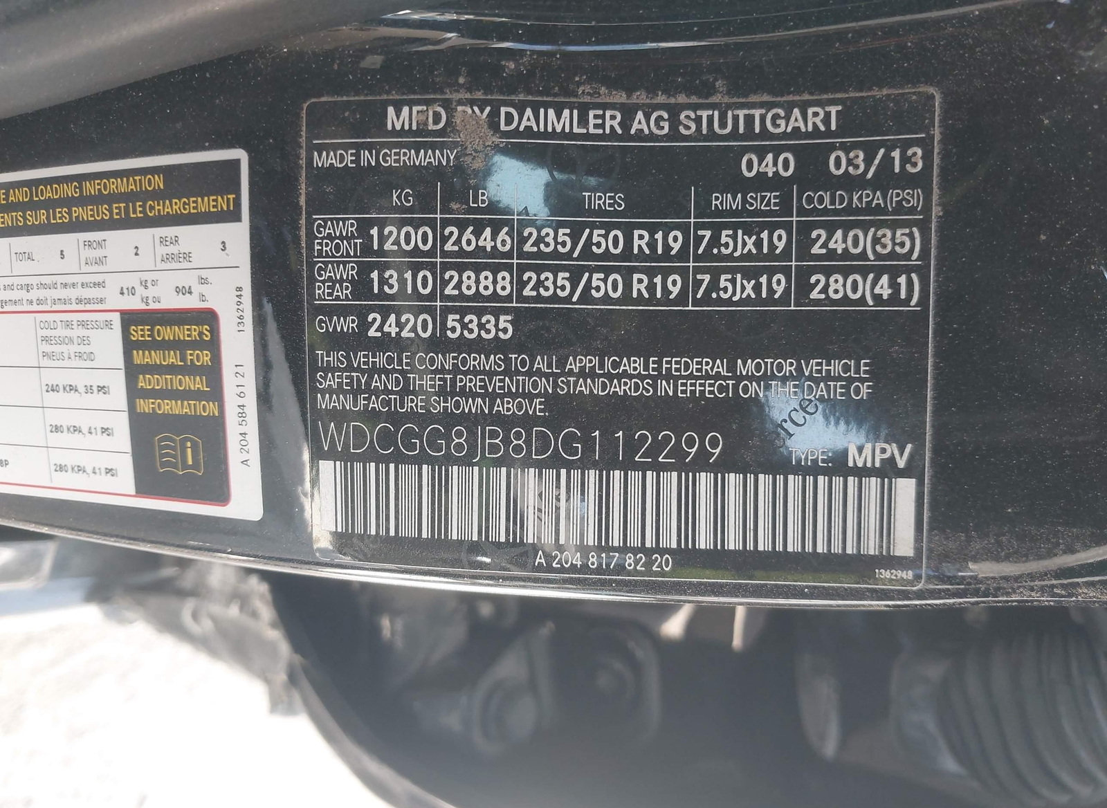 Mercedes-Benz GLK-klasse 2013