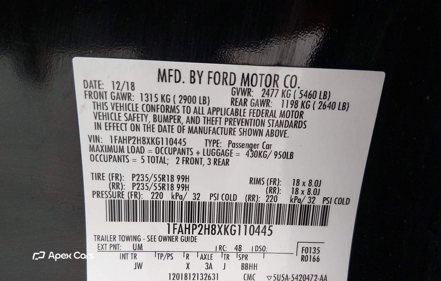 Ford Taurus 2019