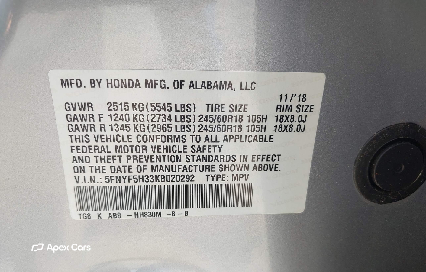 Honda Pilot 2019