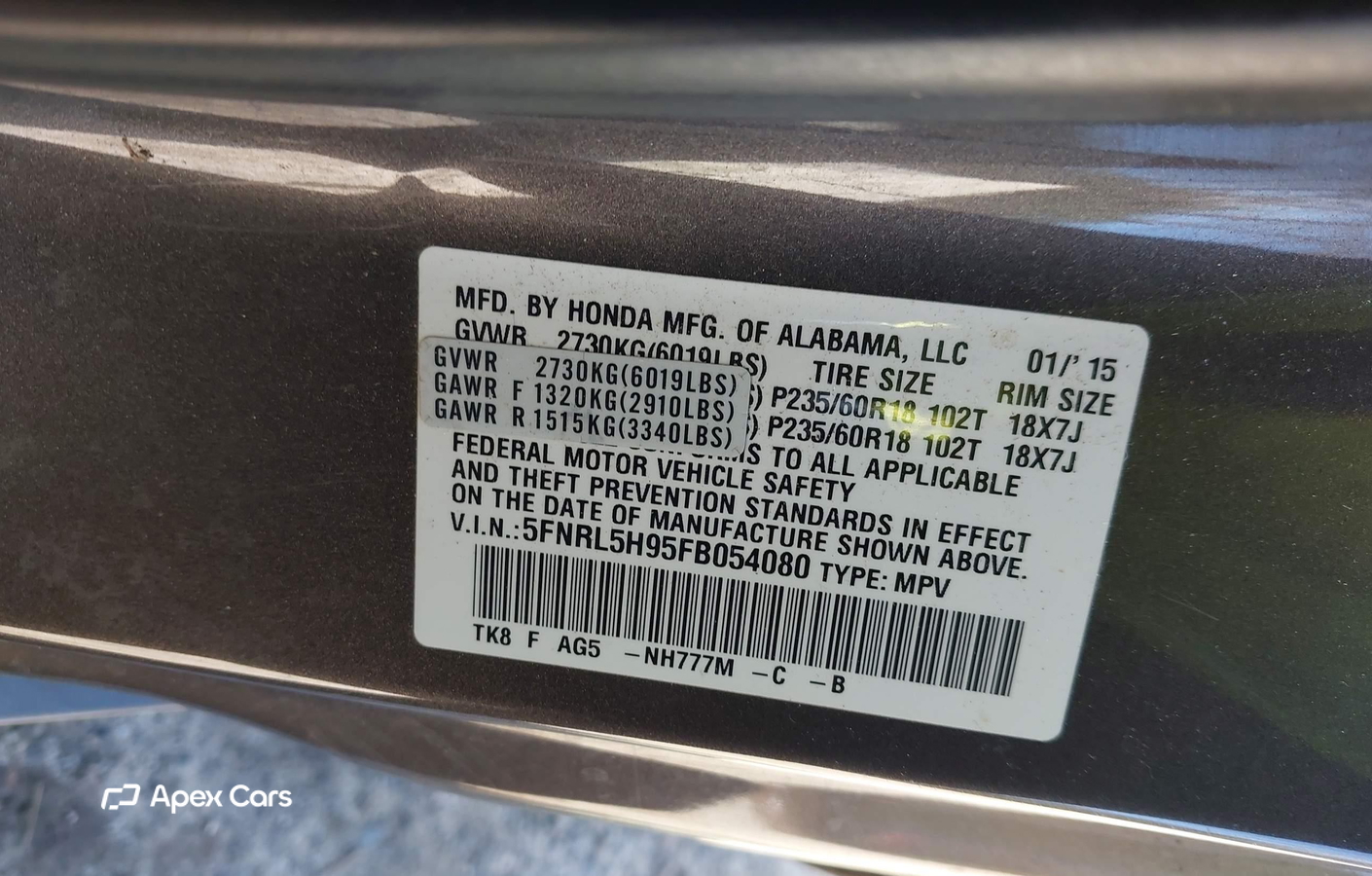 Honda Odyssey 2015