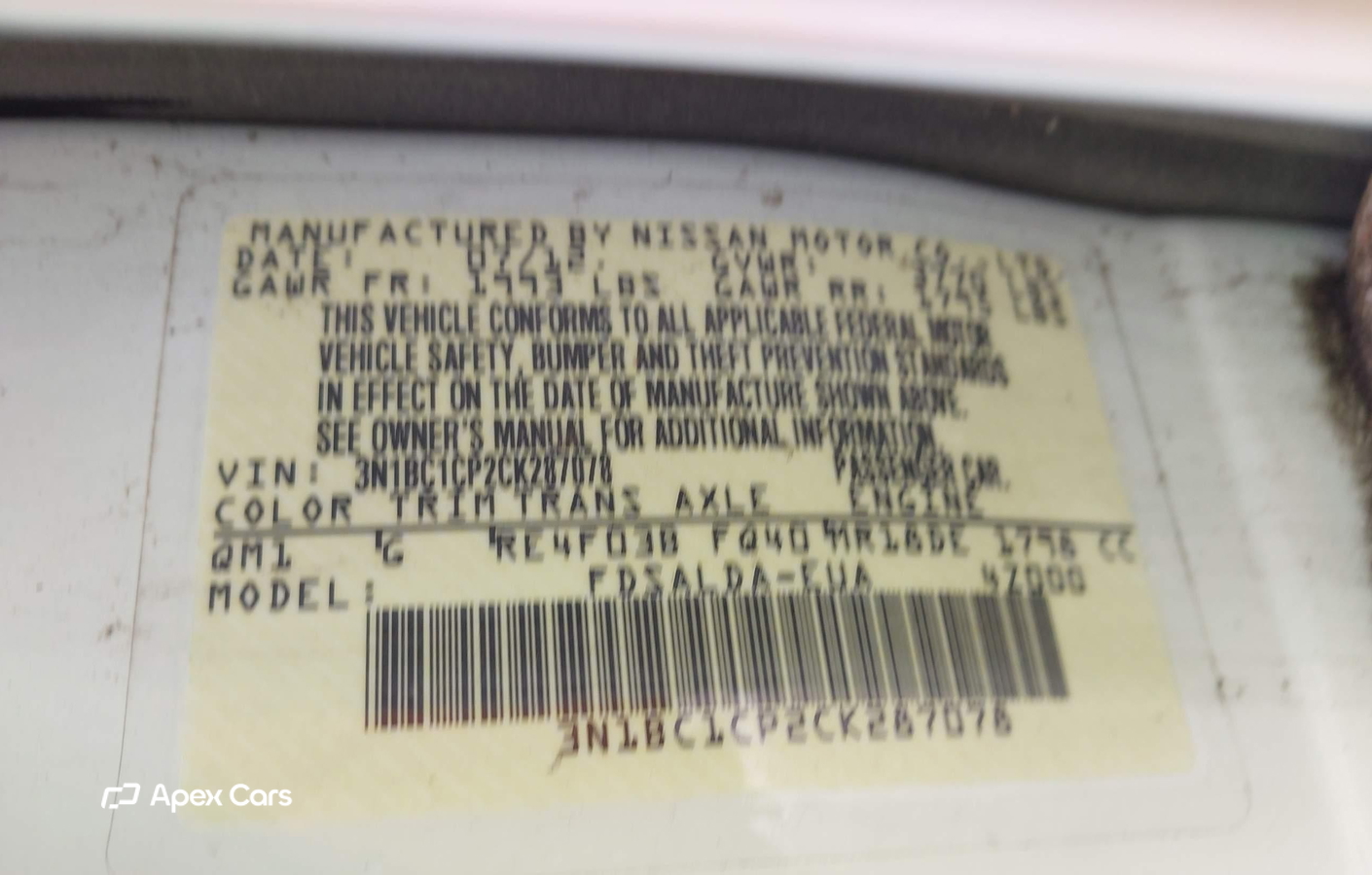 Nissan Versa 2012