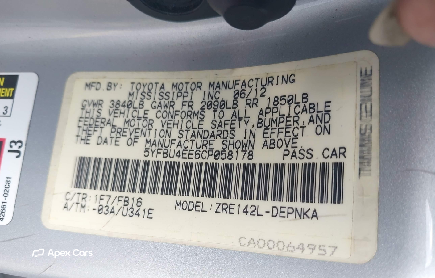 Toyota Corolla 2012