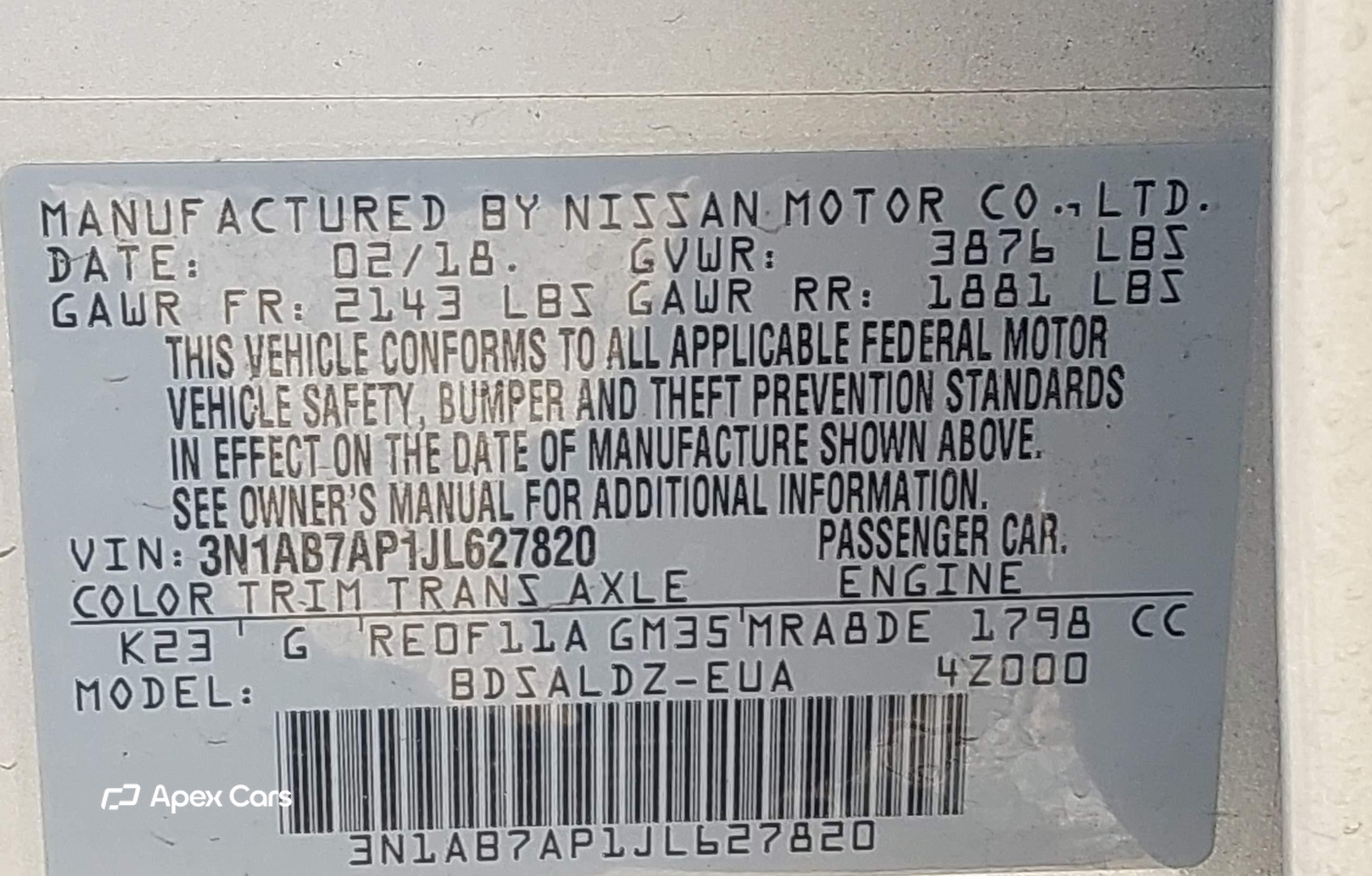 Nissan Sentra 2018