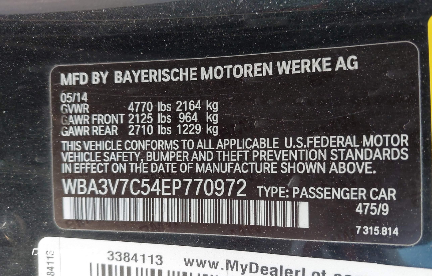 BMW Series 4 2014