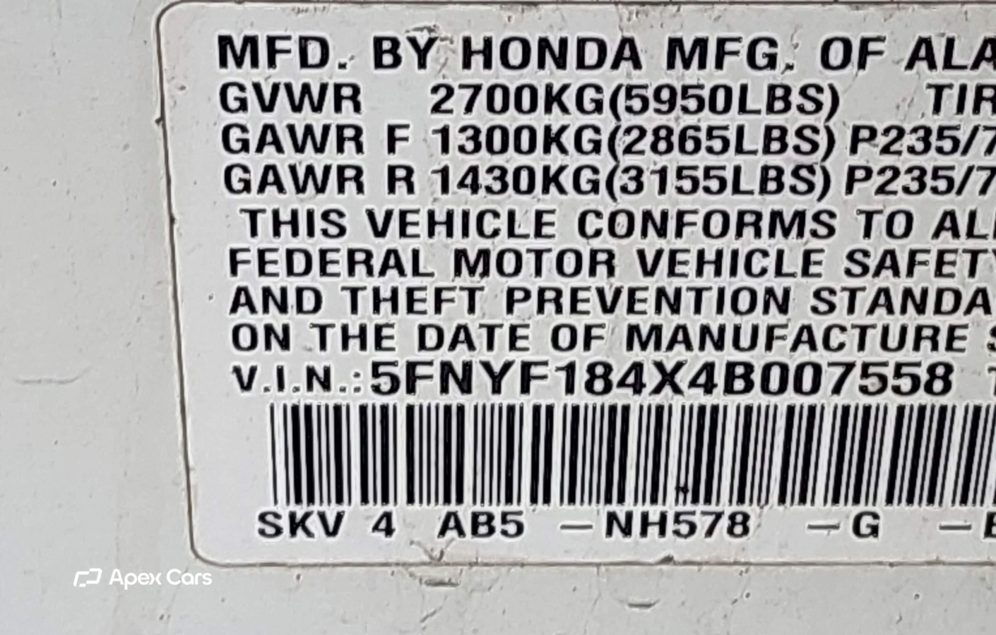 Honda Pilot 2004