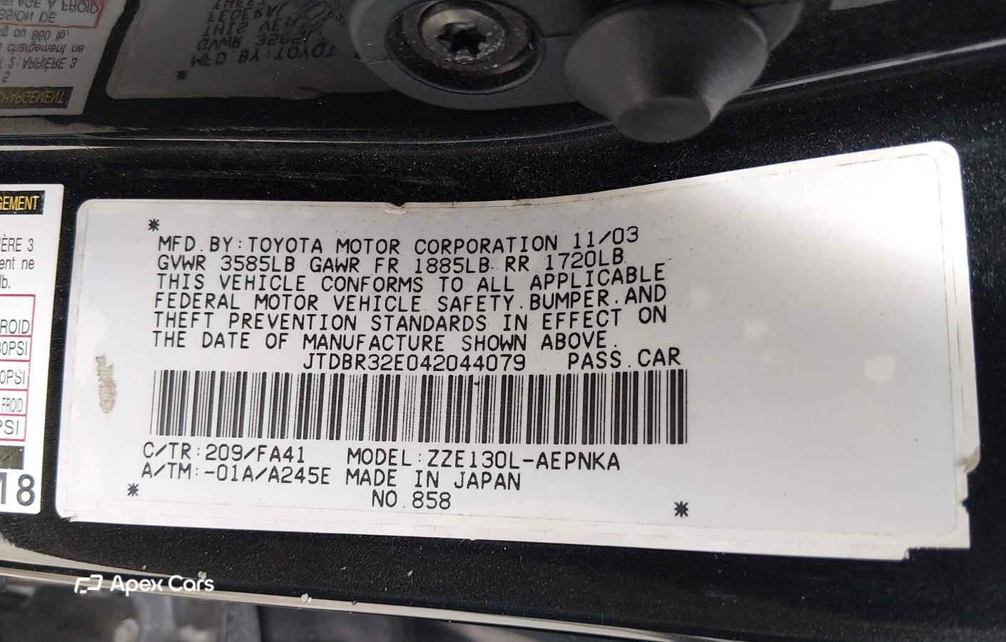 Toyota Corolla 2004
