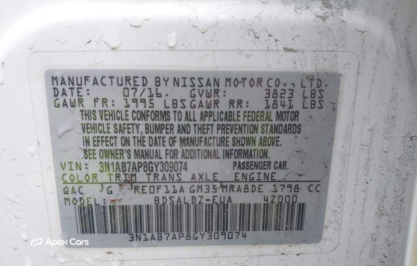 Nissan Sentra 2016