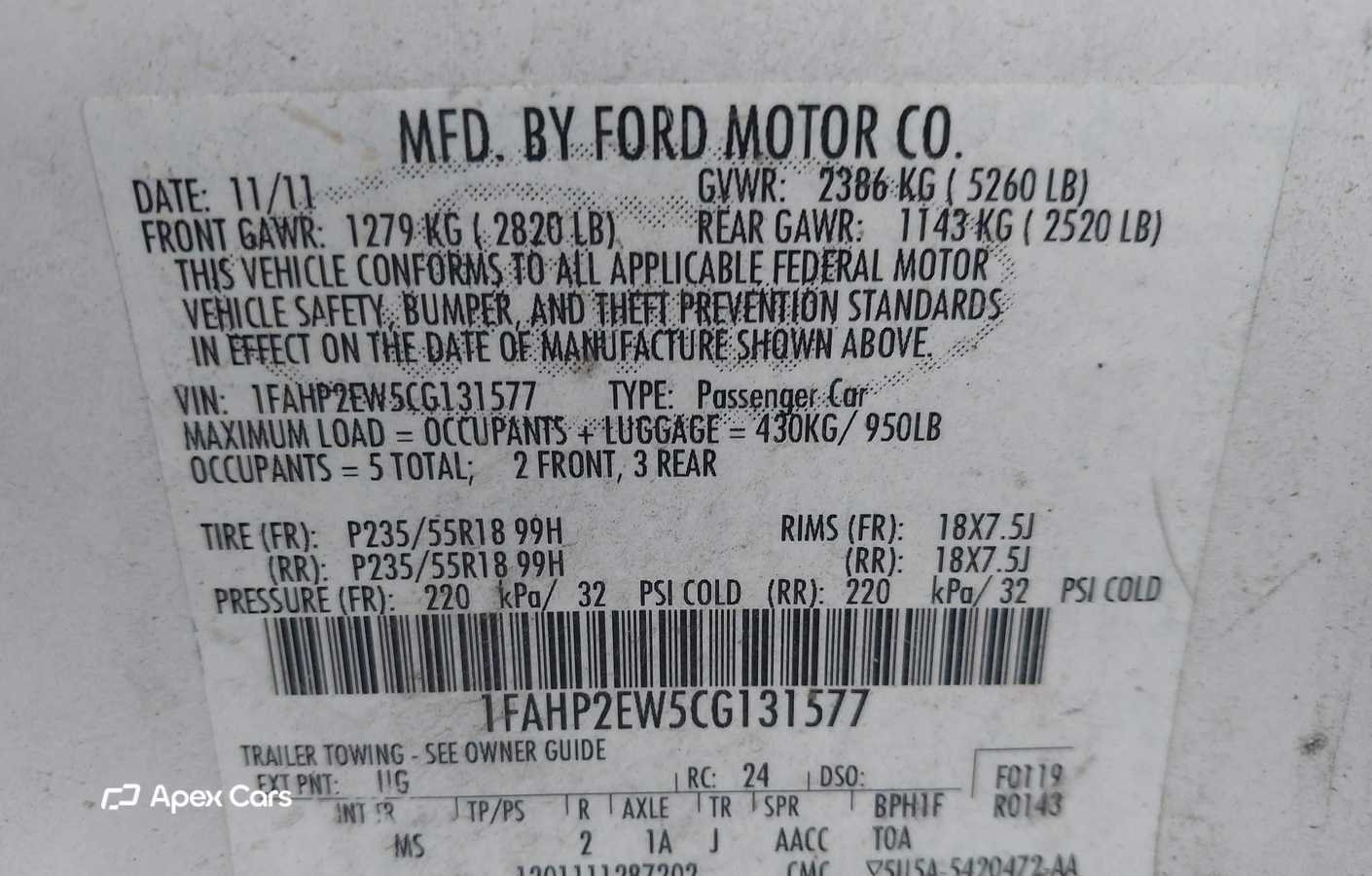 Ford Taurus 2012