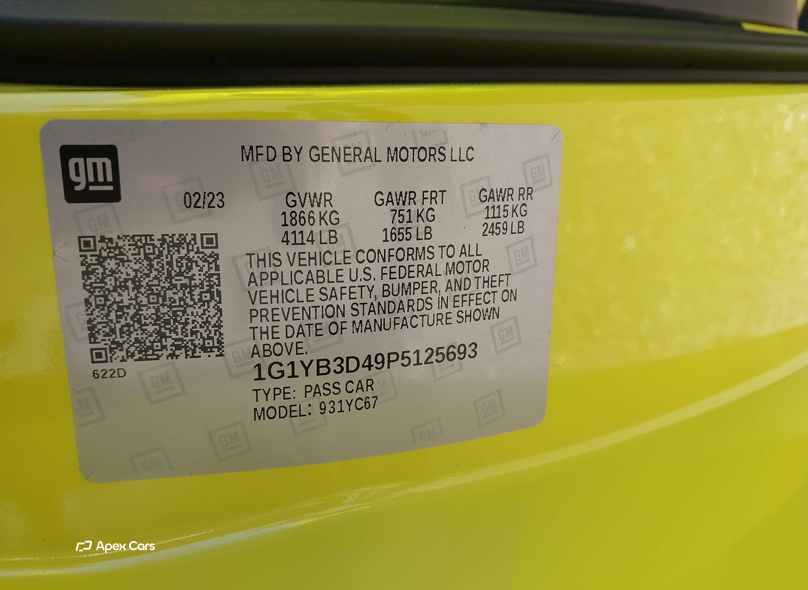 Chevrolet Corvette 2023