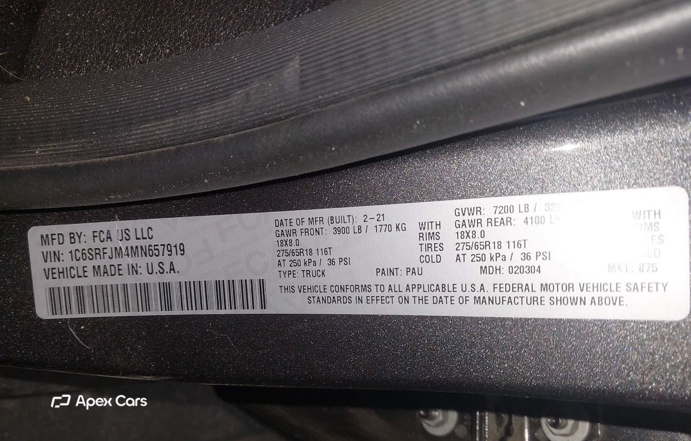 RAM 1500 2021