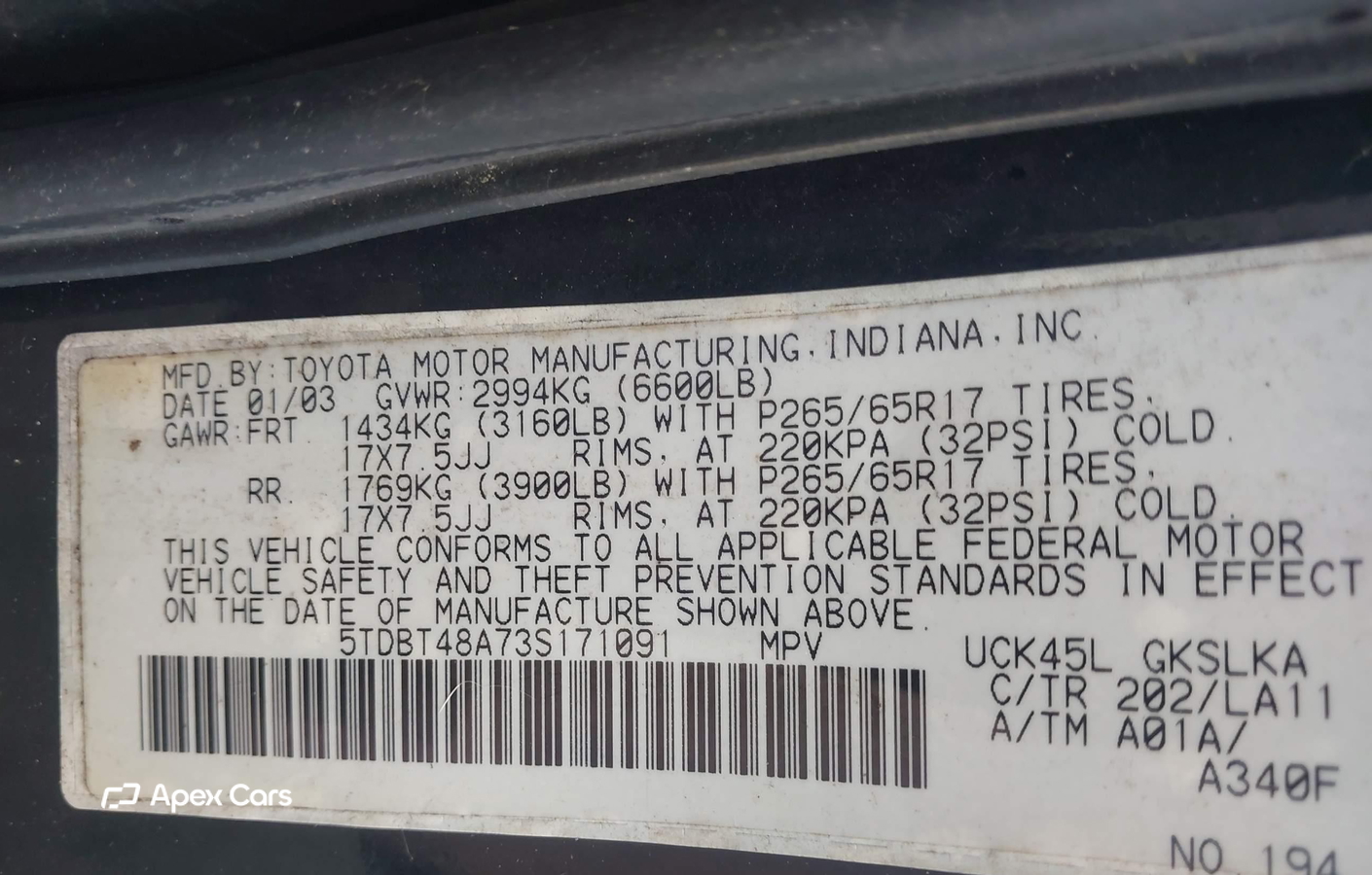 Toyota Sequoia 2003