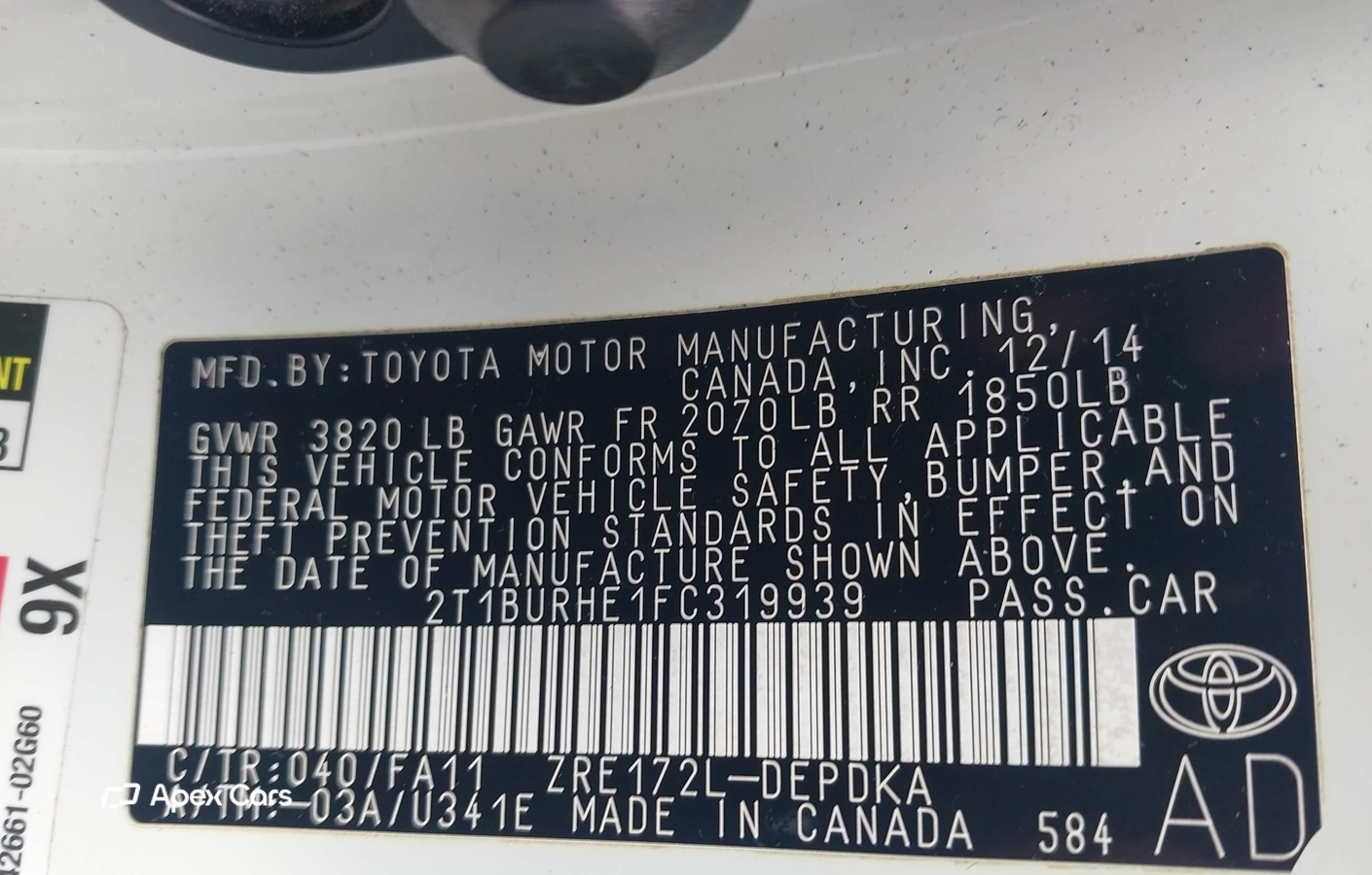 Toyota Corolla 2015