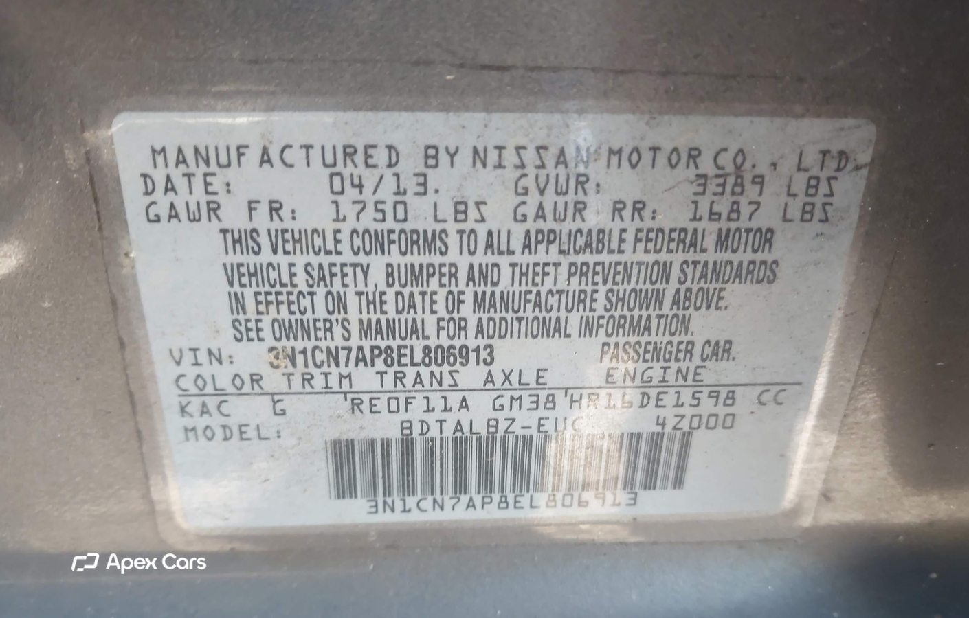 Nissan Versa 2014