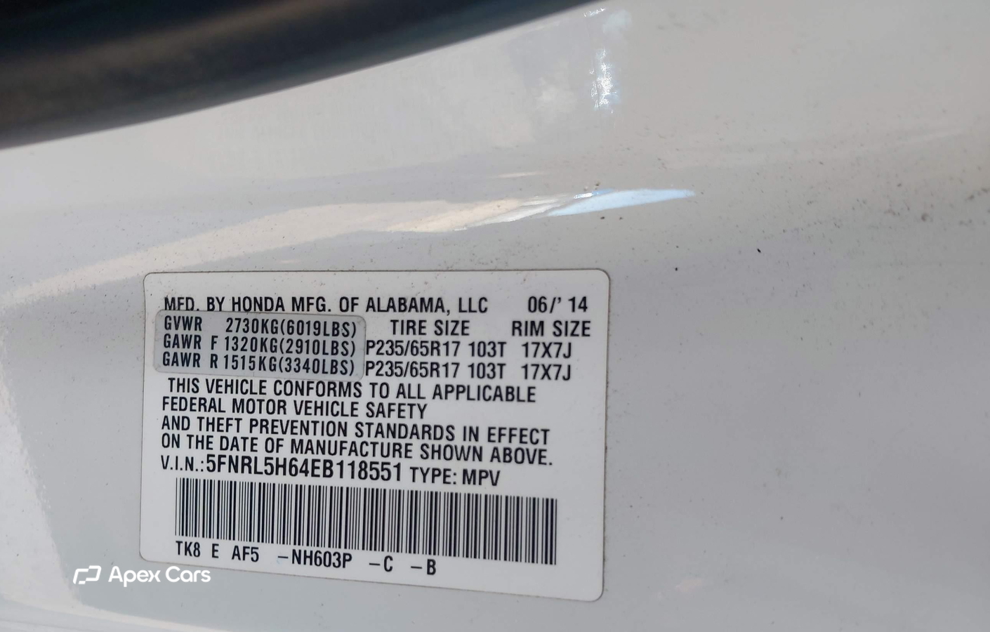 Honda Odyssey 2014