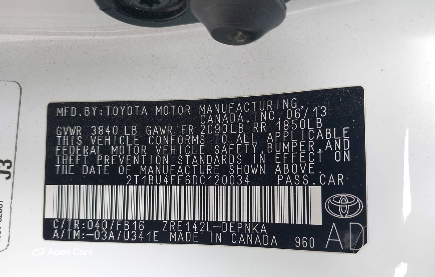 Toyota Corolla 2013
