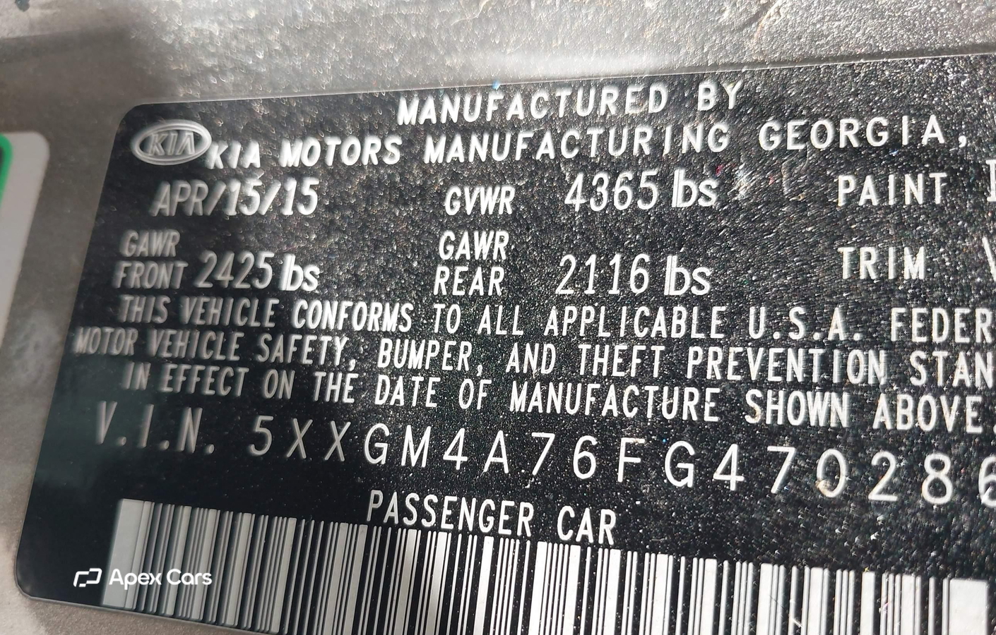 Kia Optima 2015