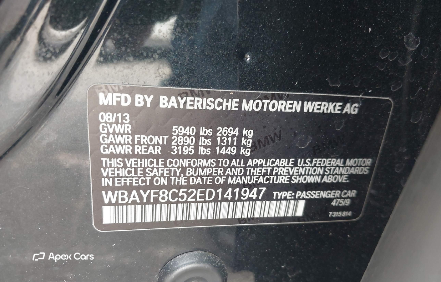 BMW Series 7 2014